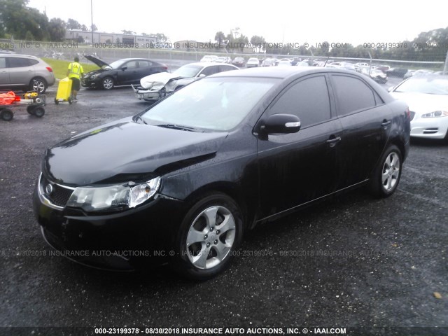 KNAFU4A29A5059149 - 2010 KIA FORTE EX BLACK photo 2