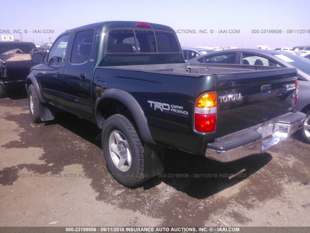 5TEGN92N41Z767994 - 2001 TOYOTA TACOMA DOUBLE CAB PRERUNNER GREEN photo 3