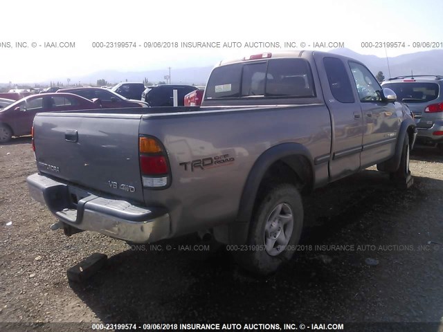 5TBBT44162S269493 - 2002 TOYOTA TUNDRA ACCESS CAB/ACCESS CAB SR5 GRAY photo 4