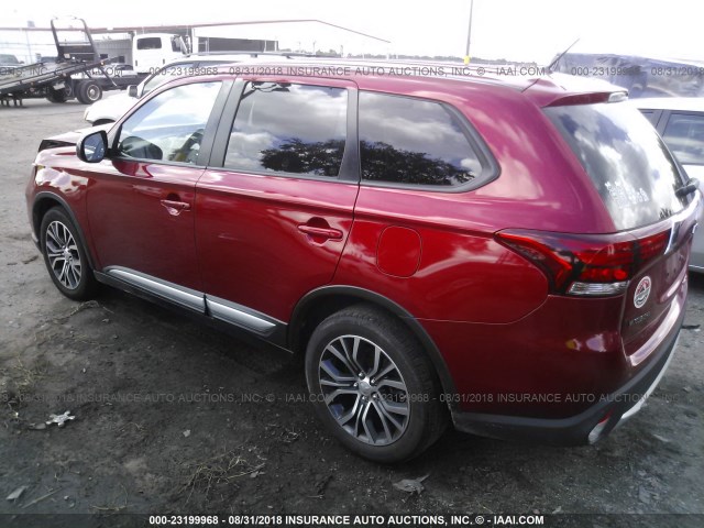 JA4AZ3A32GZ030718 - 2016 MITSUBISHI OUTLANDER SE/SEL RED photo 3