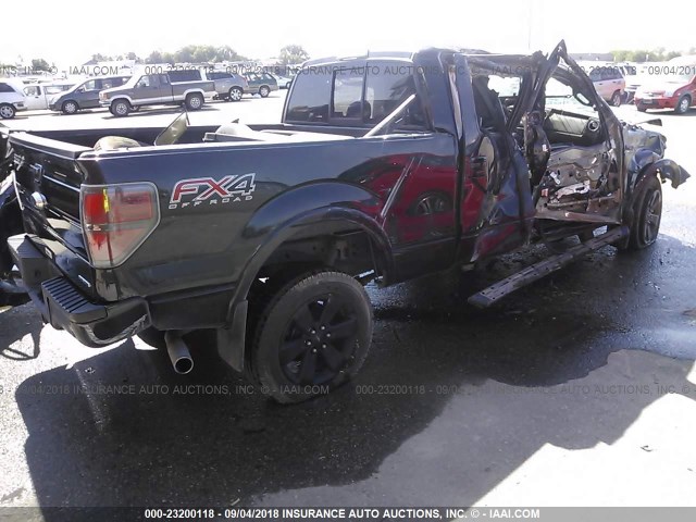 1FTFW1EF0DFD86501 - 2013 FORD F150 SUPERCREW BLACK photo 4