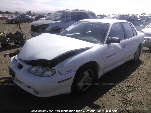 1G2NW52M7VC746621 - 1997 PONTIAC GRAND AM GT WHITE photo 2