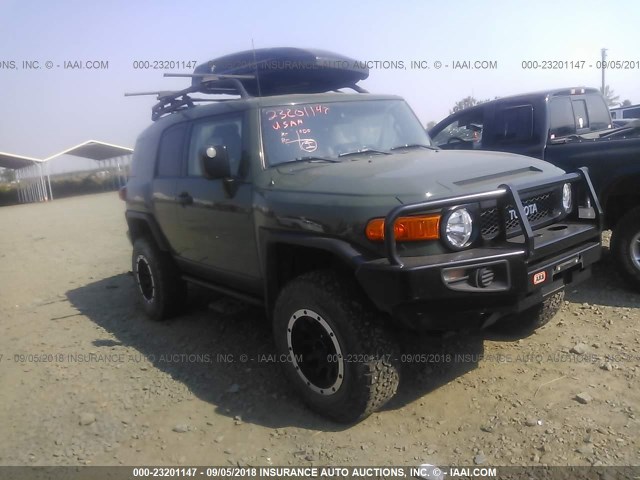 JTEBU4BF5BK112303 - 2011 TOYOTA FJ CRUISER GREEN photo 1