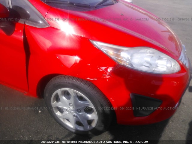 3FADP4BJ1CM185614 - 2012 FORD FIESTA SE RED photo 6