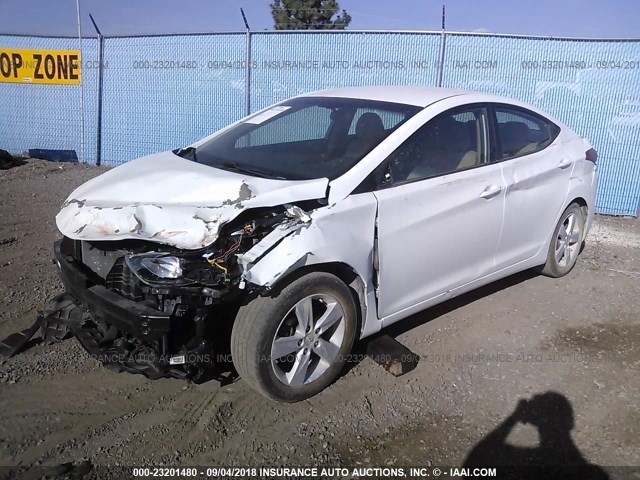 5NPDH4AE0DH373544 - 2013 HYUNDAI ELANTRA GLS/LIMITED WHITE photo 2