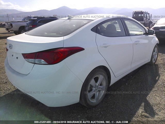 5NPDH4AE0DH373544 - 2013 HYUNDAI ELANTRA GLS/LIMITED WHITE photo 4