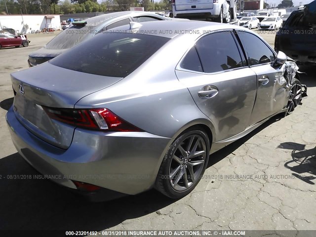 JTHBF1D25F5052601 - 2015 LEXUS IS 250 SILVER photo 4