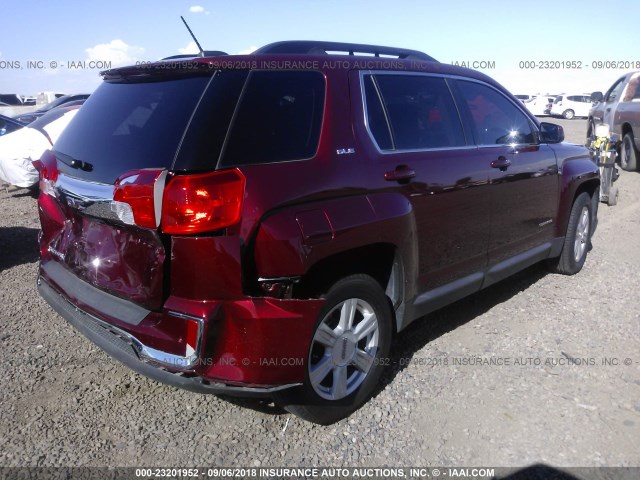 2GKALNEK4G6291062 - 2016 GMC TERRAIN SLE BURGUNDY photo 4