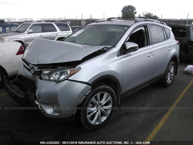 JTMDFREV6ED075004 - 2014 TOYOTA RAV4 LIMITED SILVER photo 2