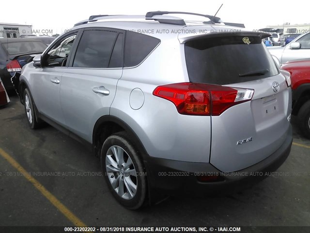 JTMDFREV6ED075004 - 2014 TOYOTA RAV4 LIMITED SILVER photo 3