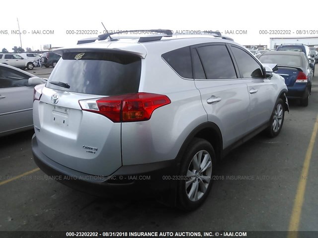 JTMDFREV6ED075004 - 2014 TOYOTA RAV4 LIMITED SILVER photo 4