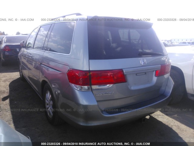 5FNRL38729B045084 - 2009 HONDA ODYSSEY EXL SILVER photo 3