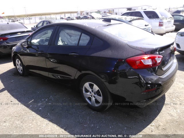 1G1BC5SM4H7132915 - 2017 CHEVROLET CRUZE LS BLACK photo 3