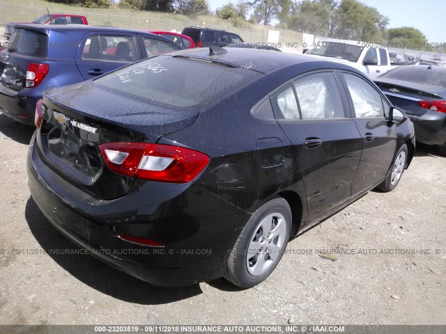 1G1BC5SM4H7132915 - 2017 CHEVROLET CRUZE LS BLACK photo 4