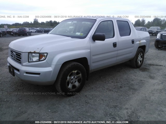 2HJYK16247H513538 - 2007 HONDA RIDGELINE RT SILVER photo 2