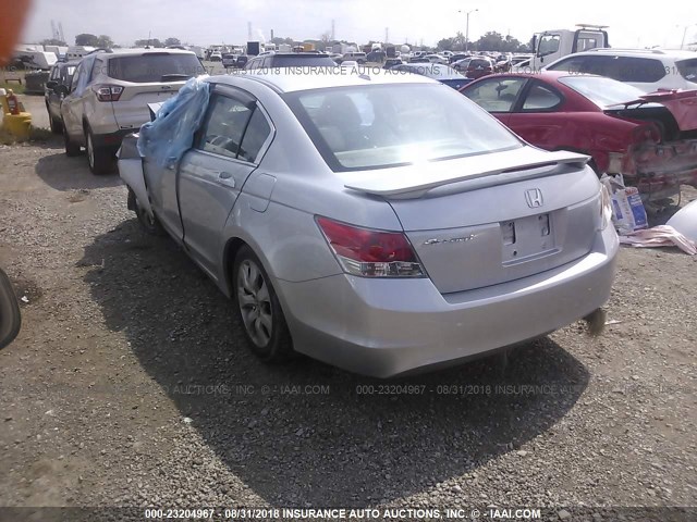 1HGCP26898A035838 - 2008 HONDA ACCORD EXL SILVER photo 3