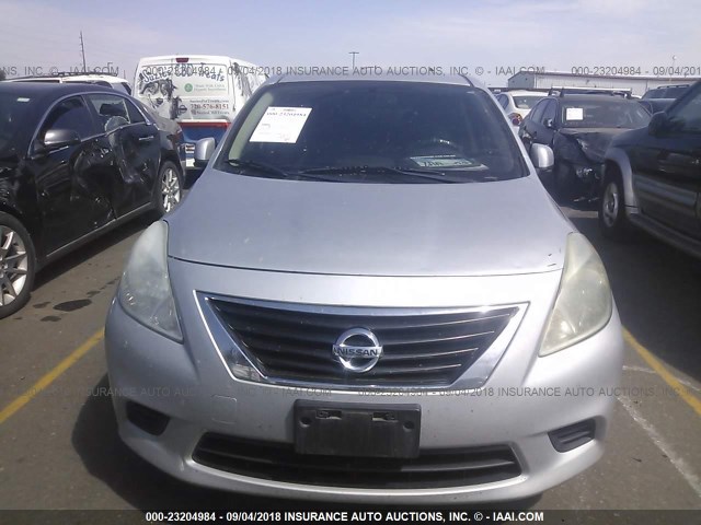 3N1CN7AP3CL911100 - 2012 NISSAN VERSA S/SV/SL SILVER photo 6