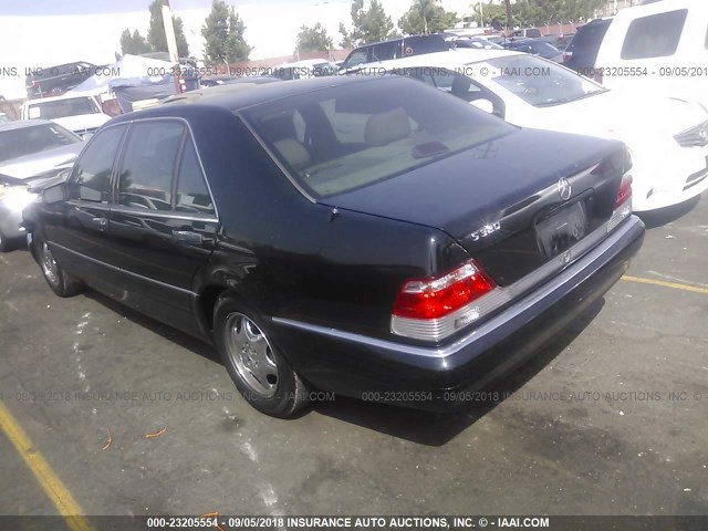 WDBGA33G9VA339622 - 1997 MERCEDES-BENZ S 320 BLACK photo 3