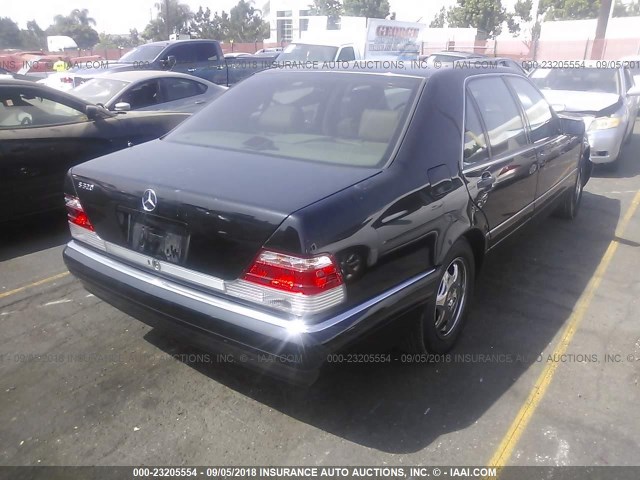 WDBGA33G9VA339622 - 1997 MERCEDES-BENZ S 320 BLACK photo 4