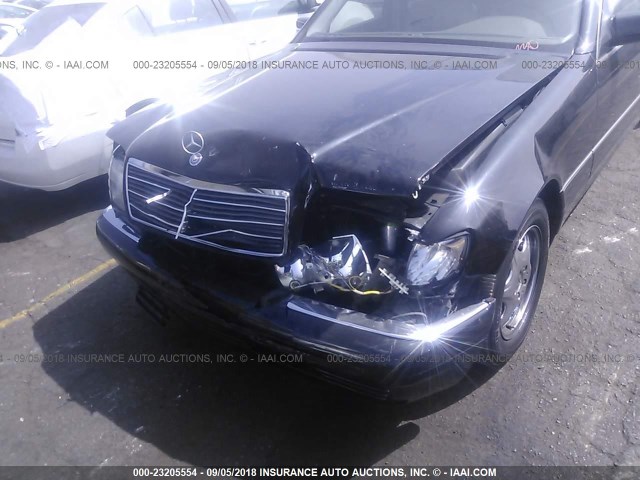 WDBGA33G9VA339622 - 1997 MERCEDES-BENZ S 320 BLACK photo 6