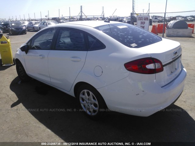 3FADP4AJ9DM149835 - 2013 FORD FIESTA S WHITE photo 3