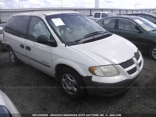 1B4GP25381B133407 - 2001 DODGE CARAVAN SE WHITE photo 1