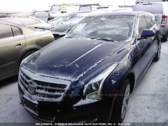 1G6AH5RX4D0165729 - 2013 CADILLAC ATS LUXURY BLUE photo 2