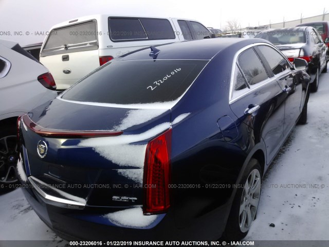 1G6AH5RX4D0165729 - 2013 CADILLAC ATS LUXURY BLUE photo 4