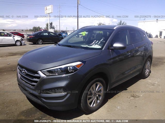 KM8J3CA43HU295240 - 2017 HYUNDAI TUCSON LIMITED/SPORT AND ECO/SE GRAY photo 2