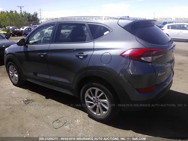 KM8J3CA43HU295240 - 2017 HYUNDAI TUCSON LIMITED/SPORT AND ECO/SE GRAY photo 3