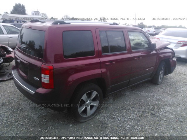 1C4NJPFA8GD503595 - 2016 JEEP PATRIOT LATITUDE RED photo 4