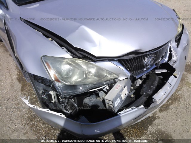 JTHBK262092090094 - 2009 LEXUS IS 250 SILVER photo 6