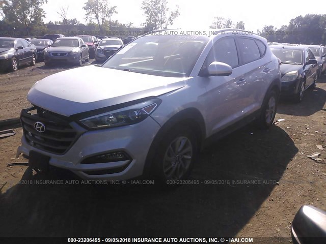 KM8J33A40GU149439 - 2016 HYUNDAI TUCSON LIMITED/SPORT AND ECO/SE SILVER photo 2