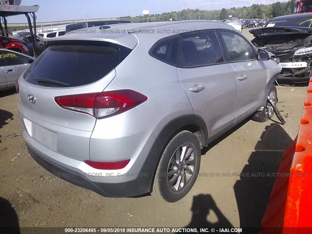 KM8J33A40GU149439 - 2016 HYUNDAI TUCSON LIMITED/SPORT AND ECO/SE SILVER photo 4