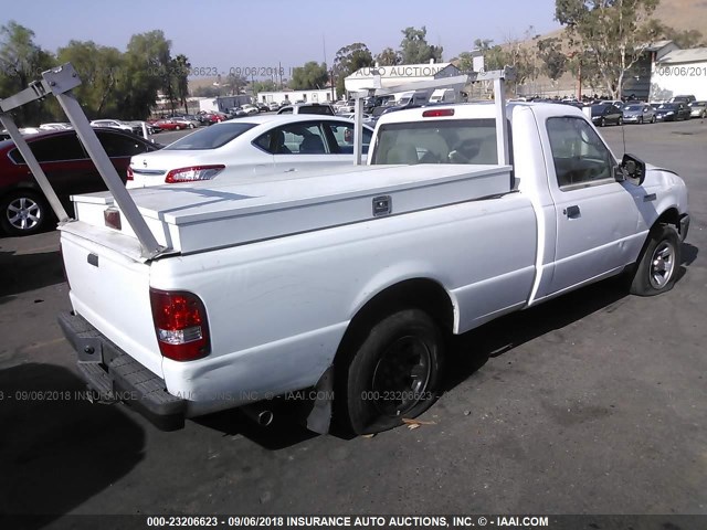 1FTYR10E79PA56970 - 2009 FORD RANGER WHITE photo 4