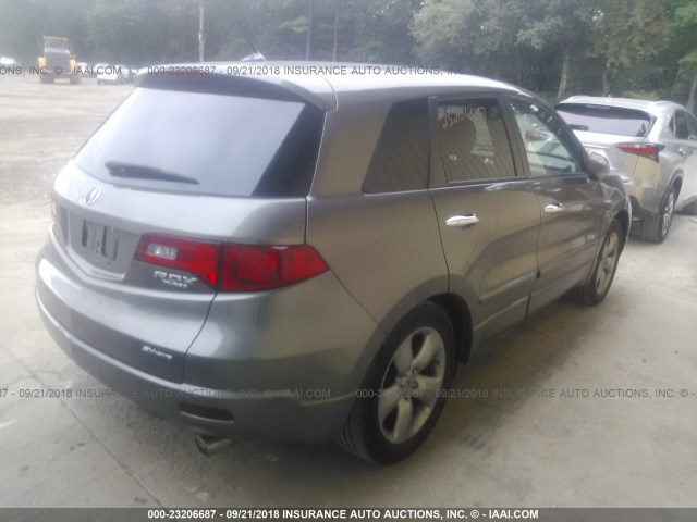 5J8TB18547A014972 - 2007 ACURA RDX TECHNOLOGY GRAY photo 4