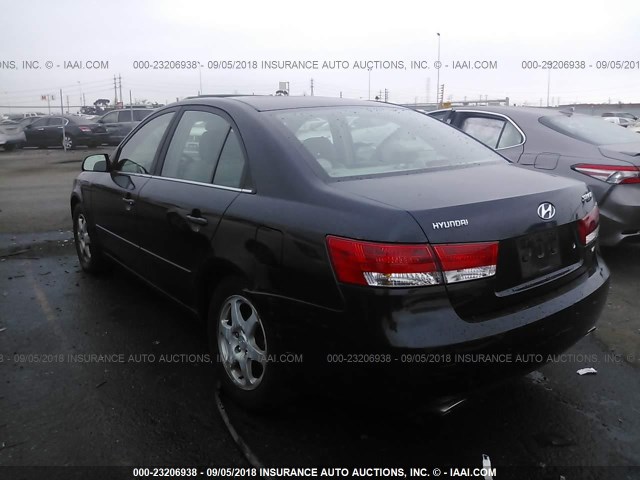 5NPEU46F66H005549 - 2006 HYUNDAI SONATA GLS/LX BLUE photo 3