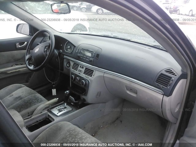 5NPEU46F66H005549 - 2006 HYUNDAI SONATA GLS/LX BLUE photo 5