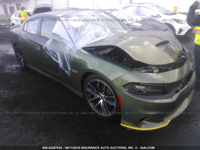 2C3CDXGJXJH297921 - 2018 DODGE CHARGER R/T 392 GREEN photo 1