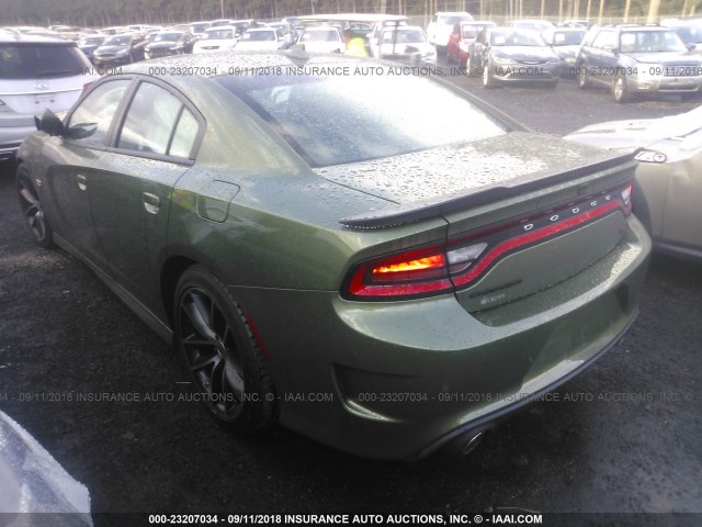 2C3CDXGJXJH297921 - 2018 DODGE CHARGER R/T 392 GREEN photo 3