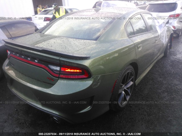 2C3CDXGJXJH297921 - 2018 DODGE CHARGER R/T 392 GREEN photo 4