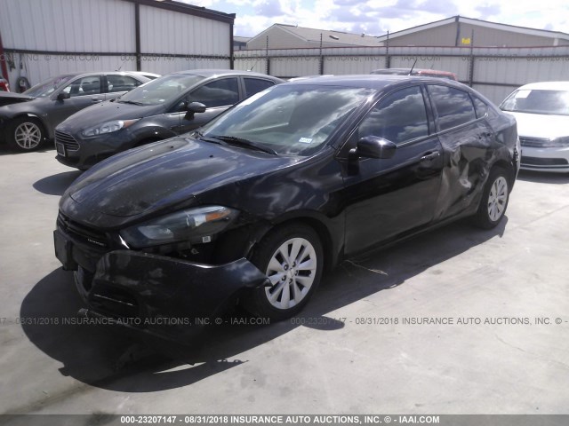 1C3CDFBB2ED697307 - 2014 DODGE DART SXT BLACK photo 2