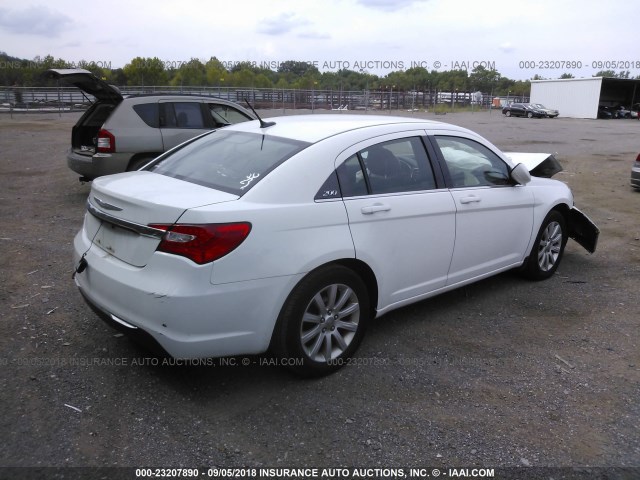 1C3CCBBB4DN600905 - 2013 CHRYSLER 200 TOURING WHITE photo 4