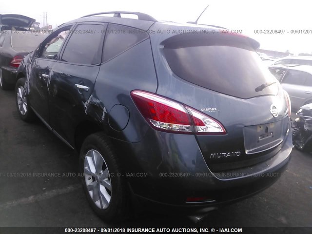 JN8AZ1MU4EW420222 - 2014 NISSAN Murano S/SL/SV/LE BLUE photo 3