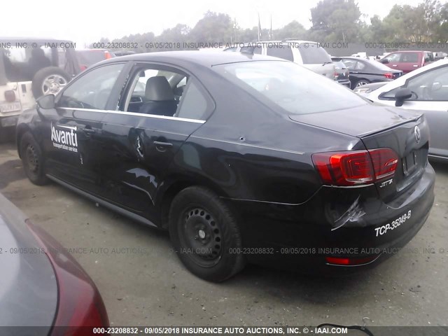 3VW637AJ9DM287789 - 2013 VOLKSWAGEN JETTA HYBRID BLACK photo 3