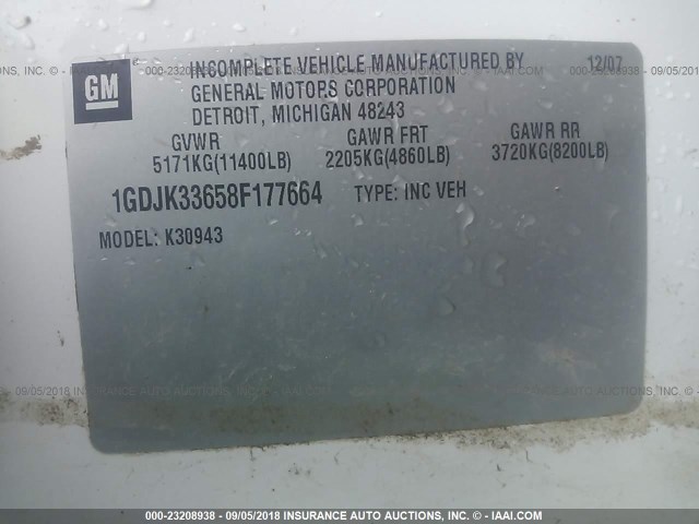 1GDJK33658F177664 - 2008 GMC K3500 CREWCAB K3500 Unknown photo 10