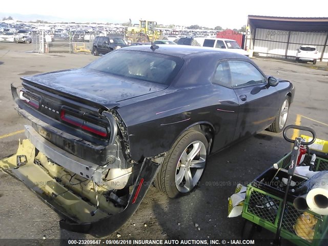 2C3CDZAG5FH723773 - 2015 DODGE CHALLENGER SXT GRAY photo 4