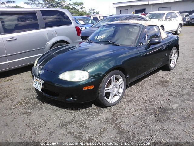 JM1NB353740403998 - 2004 MAZDA MX-5 MIATA LS GREEN photo 2