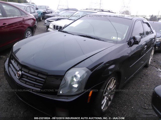 1G6DP577370195134 - 2007 CADILLAC CTS HI FEATURE V6 BLACK photo 2