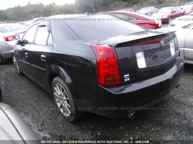 1G6DP577370195134 - 2007 CADILLAC CTS HI FEATURE V6 BLACK photo 3